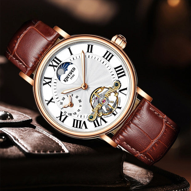 Tourbillon Automatic Mechanical Watch Luminous Hollow Men's