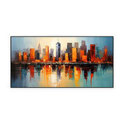 Handmade Oil Painting Canvas Wall Art Decoration Modern Abstract Urban Architectural