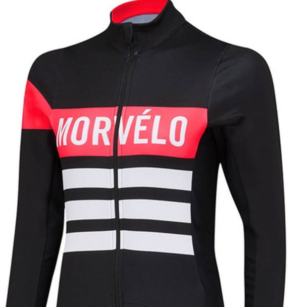 Bicycle long-sleeved fleece warm cycling jersey