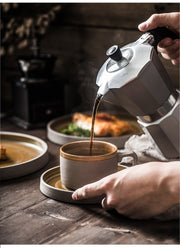 antique tableware dish set simple coarse ceramic steak plate dessert plate simple rice bowl household dish