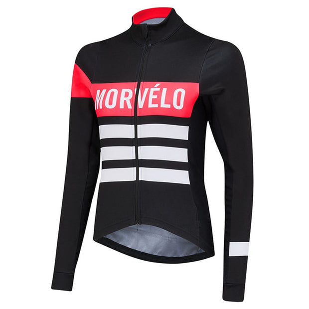 Bicycle long-sleeved fleece warm cycling jersey
