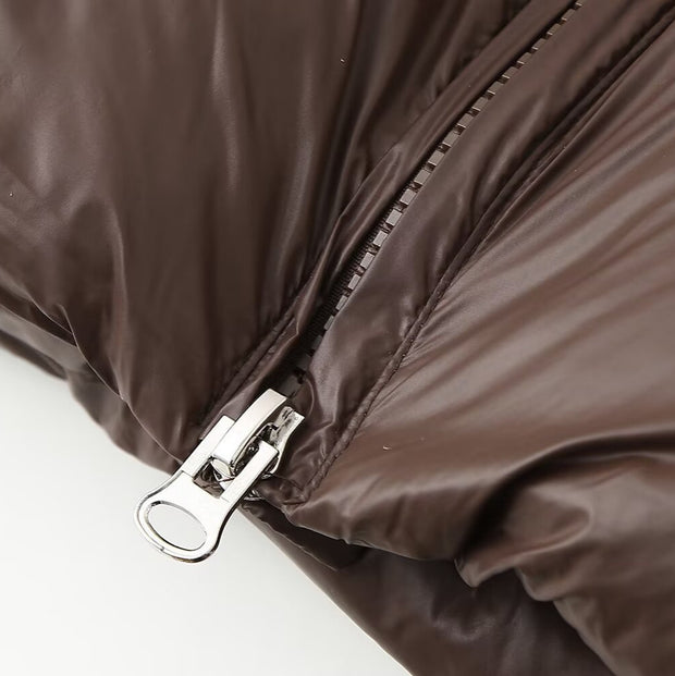 Women's Fashion Simple And Versatile Hoodless Stand Collar Cotton Coat