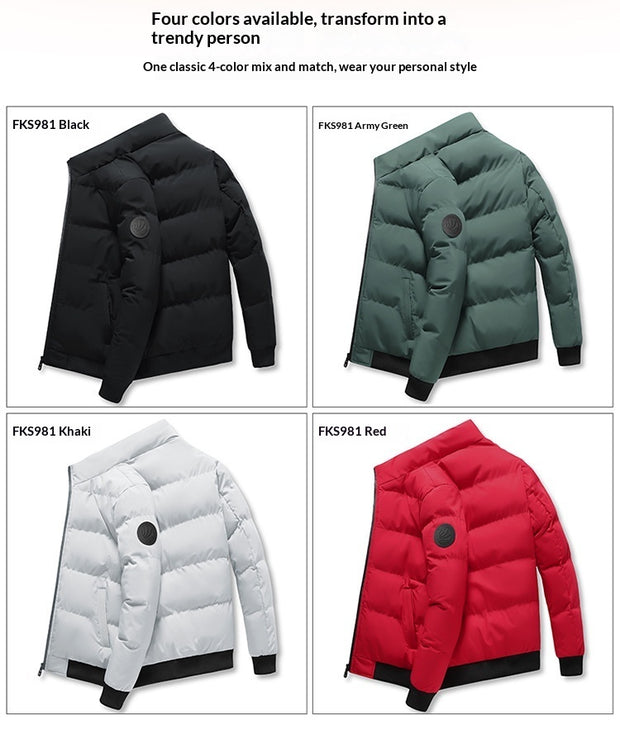 Thick, Warm, Simple Cotton-padded Jacket