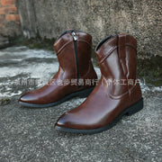 Retro High-top Leather Shoes Ankle Boots Casual