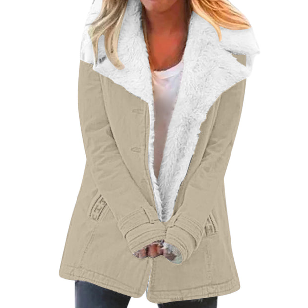 Fleece Warm Cotton-padded Jacket For Women