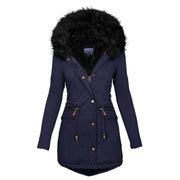 Women's Plush Hooded Parkas Jacket