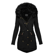 Women's Plush Hooded Parkas Jacket