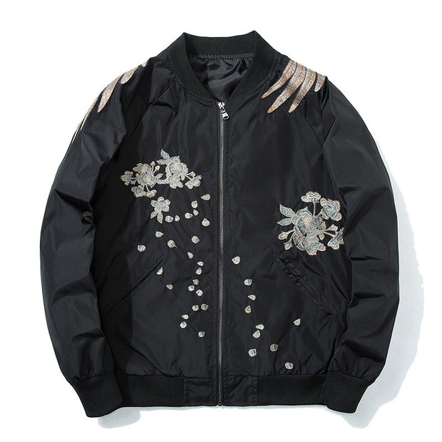 New Embroidered Jacket Men's and Women's Lovers Baseball Uniform