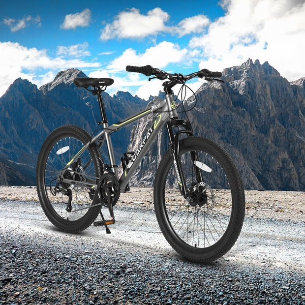 24 Inch Mountain bike , Steel Frame, Shimano 21 Speed Mountain Bike