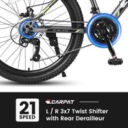 24 Inch Mountain bike , Steel Frame, Shimano 21 Speed Mountain Bike