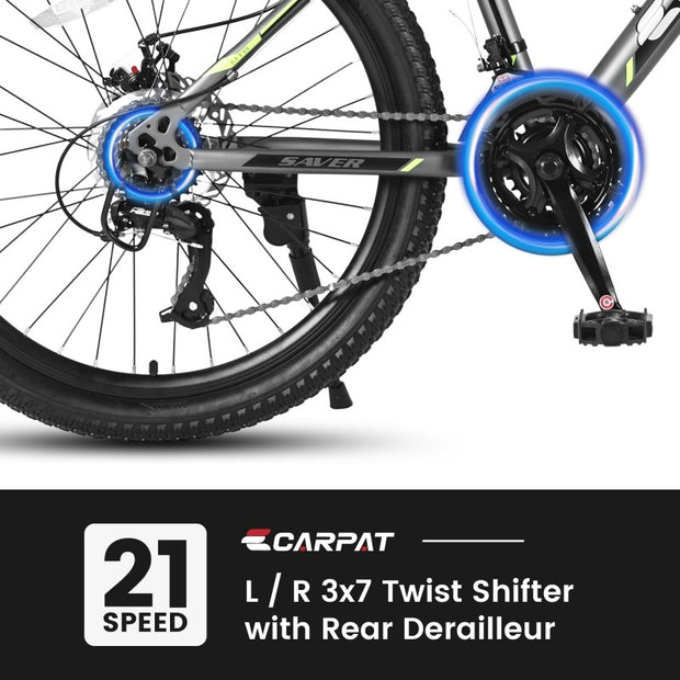 24 Inch Mountain bike , Steel Frame, Shimano 21 Speed Mountain Bike