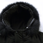 Men's Faux Fur Long Over Knee Down Coat