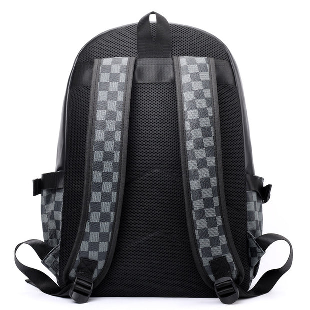 Business Trends Checked Backpack All-matching Casual