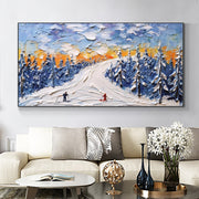 Winter Handmade Painting  Landscape Large Canvas Art Home Decoration Living Room Wall Picture