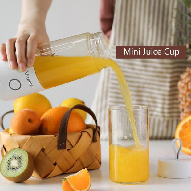 350ml Portable Blender Juicer Electric USB Rechargeable Mixer Smoothie Slushy Cup Juice Blender Bottle USB Charging