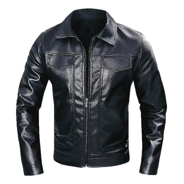 Men's Turn-Down Collar Casual Long Sleeve Jacket Coat