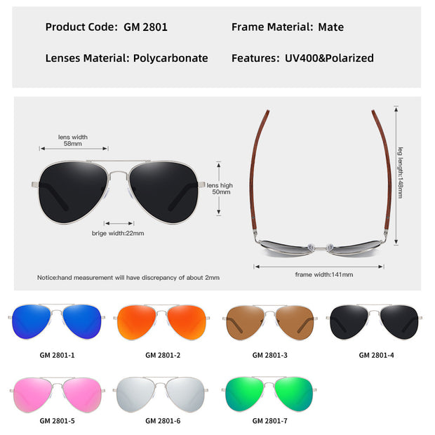 Fashion UV Protection Bamboo Sunglasses