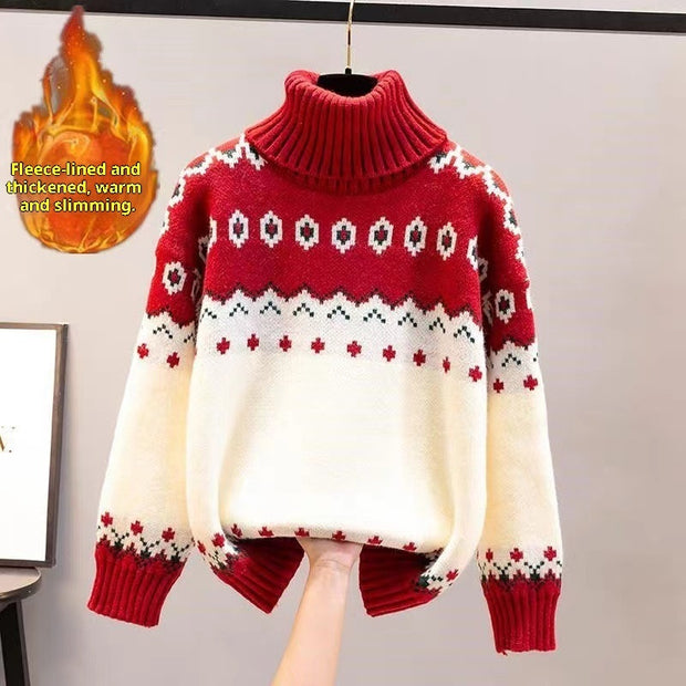 Turtleneck Female Knitting Sweater
