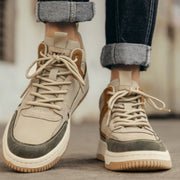 Cotton-padded Shoes With Velvet High-top Sports Leather Shoes