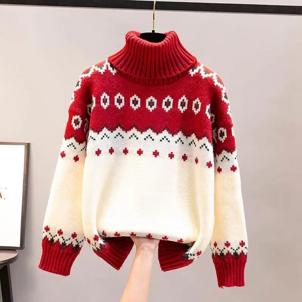 Turtleneck Female Knitting Sweater