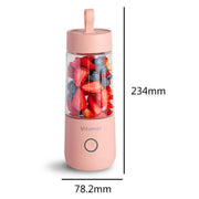 350ml Portable Blender Juicer Electric USB Rechargeable Mixer Smoothie Slushy Cup Juice Blender Bottle USB Charging
