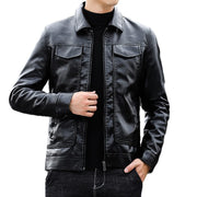 Men's Turn-Down Collar Casual Long Sleeve Jacket Coat