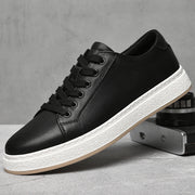 Men's Genuine Leather Lace-up Soft Bottom Platform Sneakers