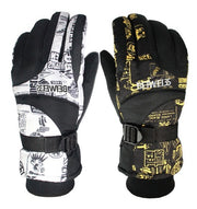 Winter ski gloves