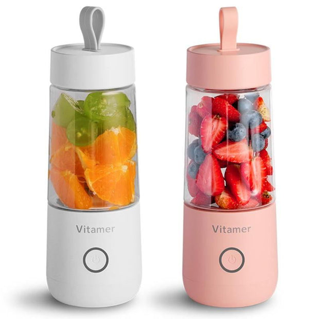350ml Portable Blender Juicer Electric USB Rechargeable Mixer Smoothie Slushy Cup Juice Blender Bottle USB Charging