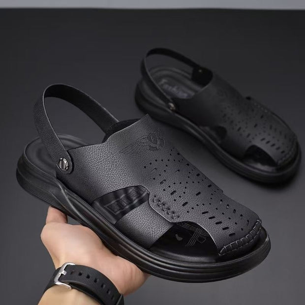 Genuine Leather Toe Sandals Suitable For Both Outdoor Wear And Driving