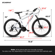 27 Inch Mountain Bike 21 Speed, Suspension Fork, Aluminum Frame Disc Brake, Mountain Bike.