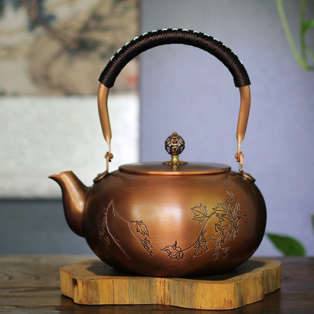 Large Capacity Pure Copper Flat Kettle Large Pumpkin Copper Boiling Water