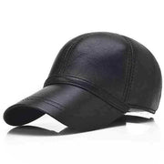 Men's leather Light Board Baseball Hat