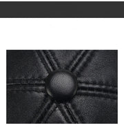 Men's leather Light Board Baseball Hat