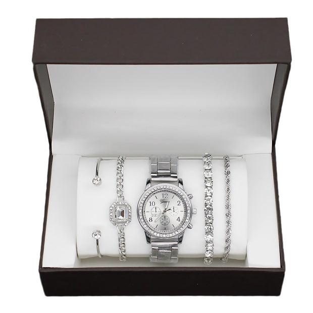 Women's  Set With Bracelet 4 Pieces FashionWatch Quartz
