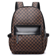 Business Trends Checked Backpack All-matching Casual