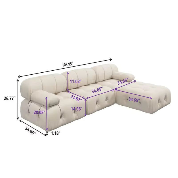 Modern Furniture Fabric Buckle Design Sofa Living Room Couch Light Luxury Sponge Sofa For Lock Design
