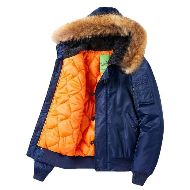 Fur Jacket Removable Fur Collar Cotton Coat Plus Size Coat