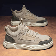 Cotton-padded Shoes With Velvet High-top Sports Leather Shoes