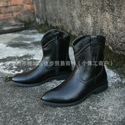 Retro High-top Leather Shoes Ankle Boots Casual