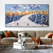 Winter Handmade Painting  Landscape Large Canvas Art Home Decoration Living Room Wall Picture
