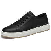 Men's Genuine Leather Lace-up Soft Bottom Platform Sneakers