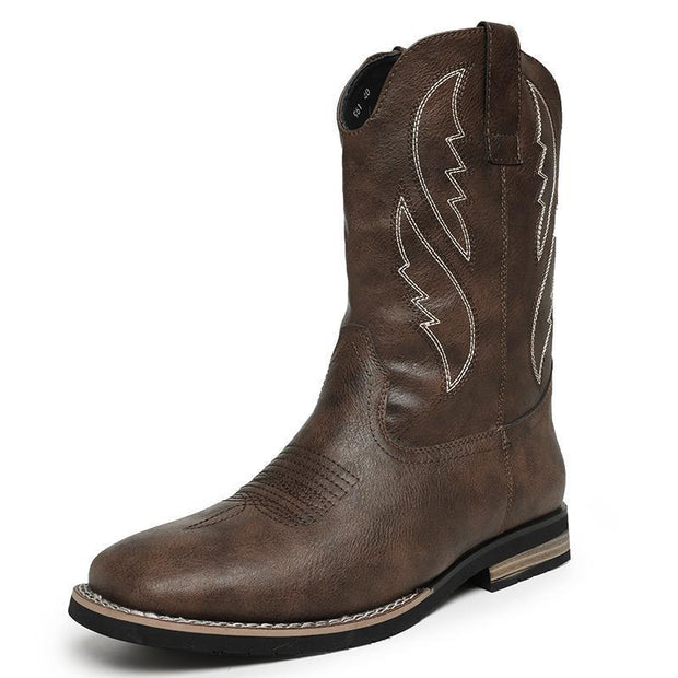 Retro Autumn And Winter Western Cowboy Boots