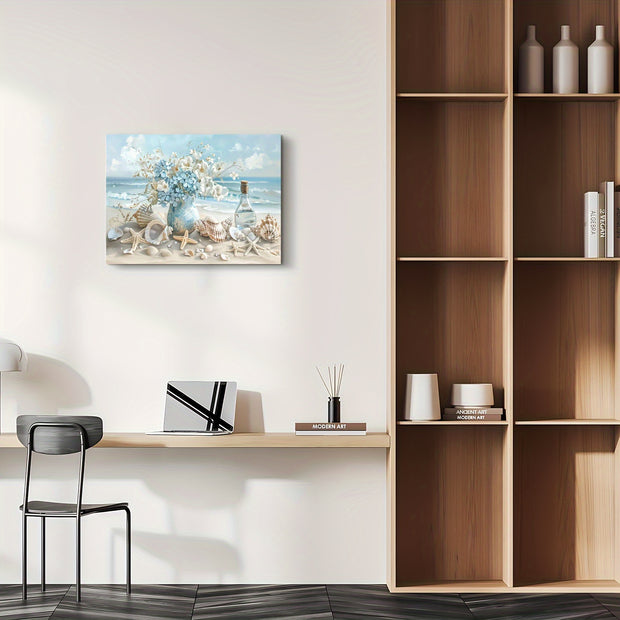 1 Piece Framed Wooden Canvas Painting, One Piece  Wall Art.