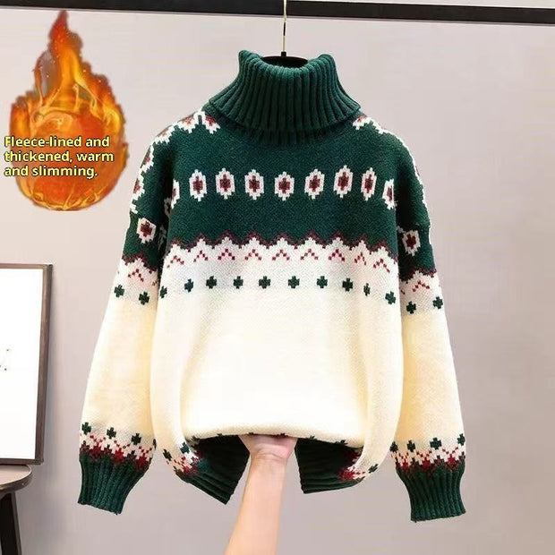 Turtleneck Female Knitting Sweater