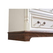 Farmhouse Style 5 Drawer Dresser Chest With Base Wooden Rustic Chest Of Drawers, Storage