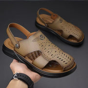 Genuine Leather Toe Sandals Suitable For Both Outdoor Wear And Driving