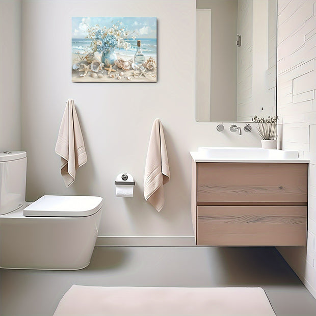 1 Piece Framed Wooden Canvas Painting, One Piece  Wall Art.