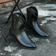 Retro High-top Leather Shoes Ankle Boots Casual