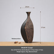 Retro Affordable Luxury Vertical High Floor Vase Decoration